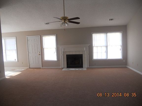 family room with fireplace