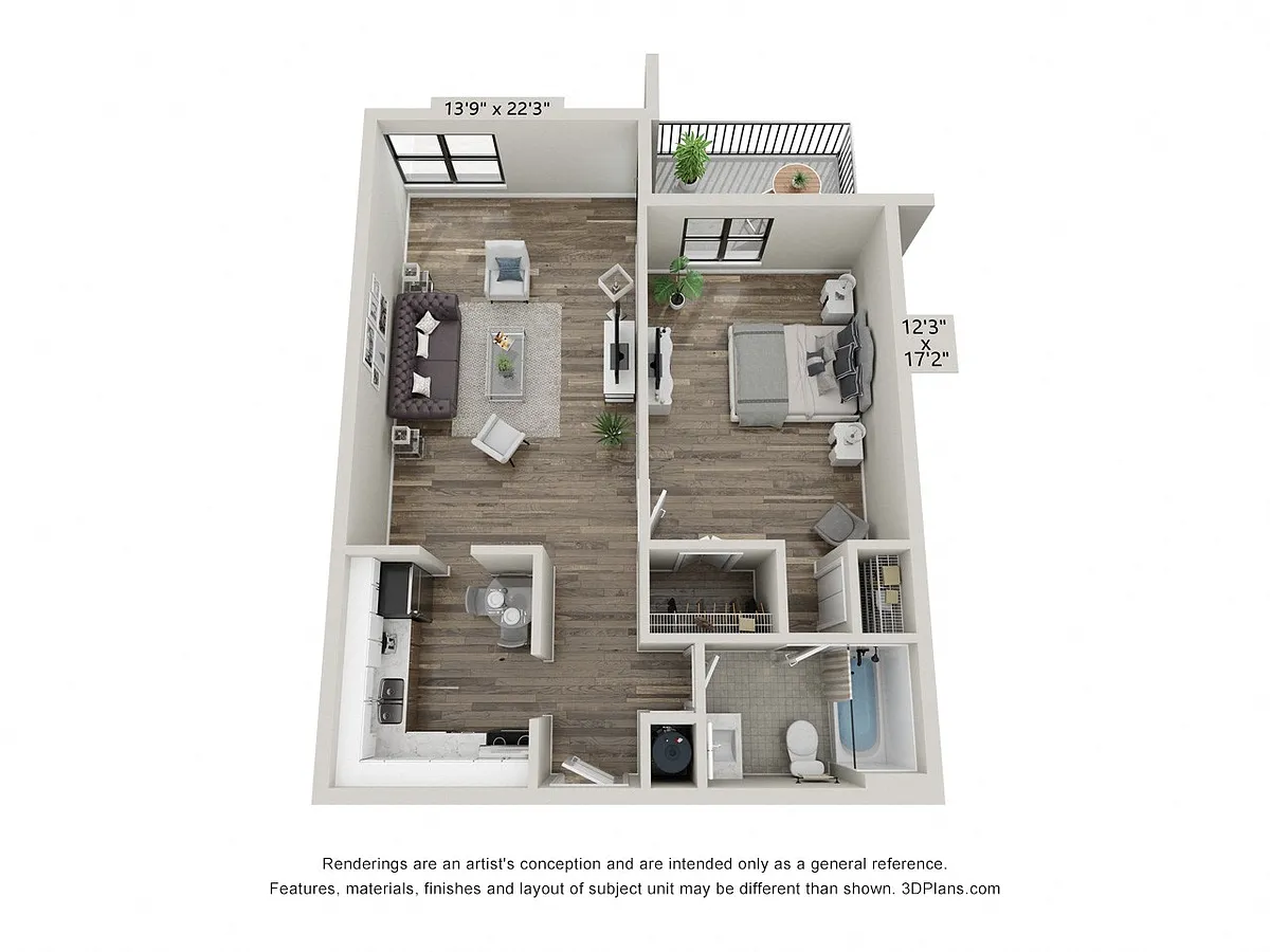 Floor plan 1 Bedroom