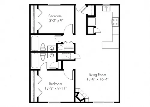 Floor plan 2 Bedroom
