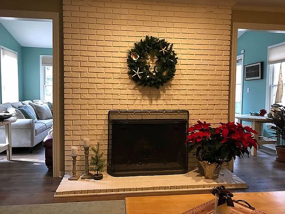Wood burning fireplace