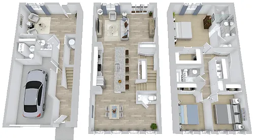 Floor plan Arcadia Townhome (With Garage)