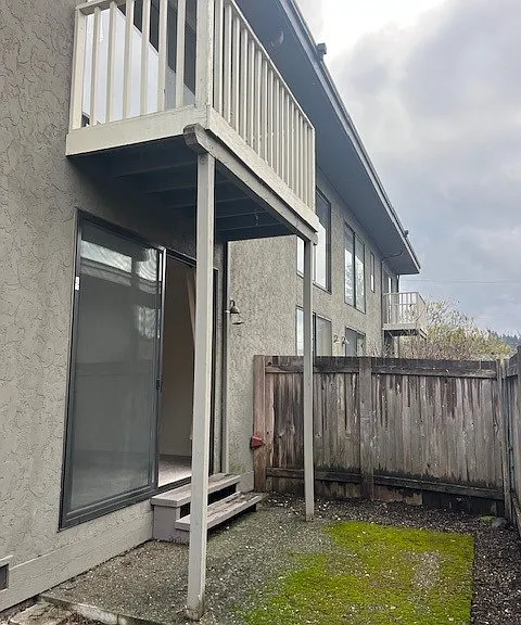 Fenced Backyard with Patio and Deck off master bed