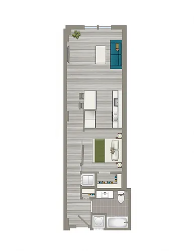 Floor plan Flat-D