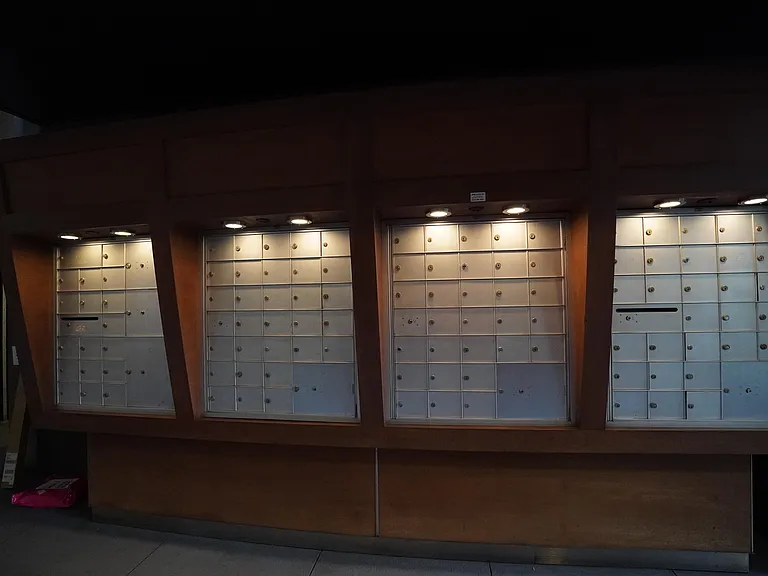 mailbox on the first floor