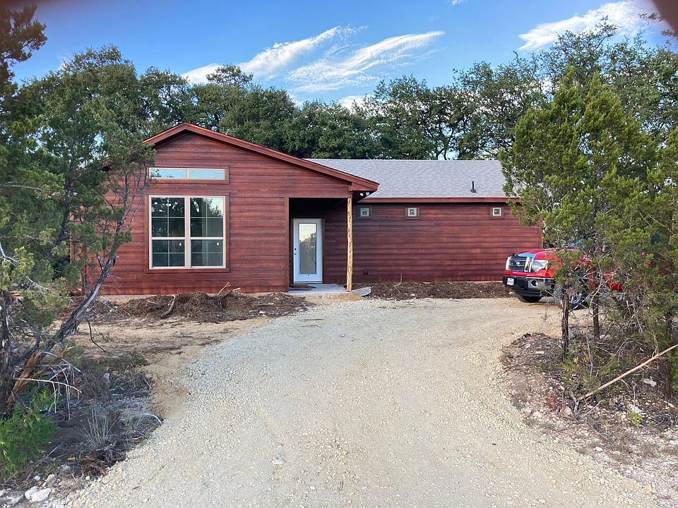 Front of cabin with porch