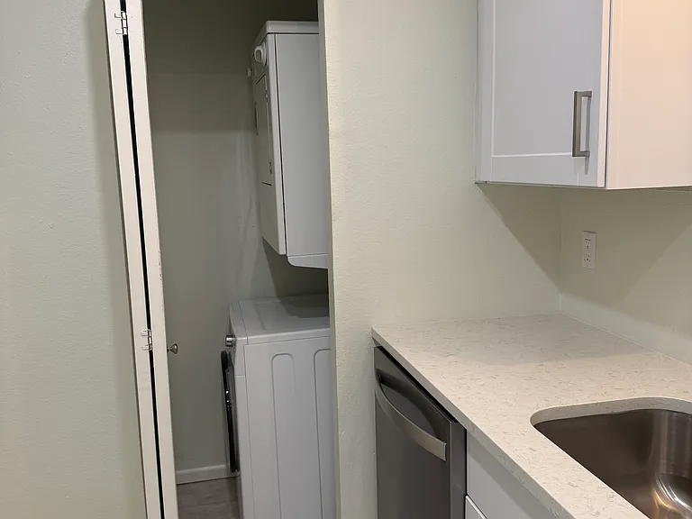 In Unit Washer and Dryer plus closet space.