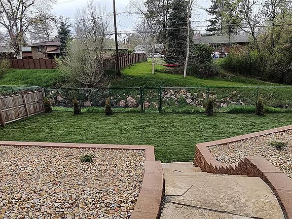 Backyard backs up to a creek