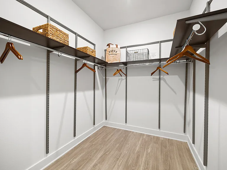 freedomRail closet system offering custom storage options