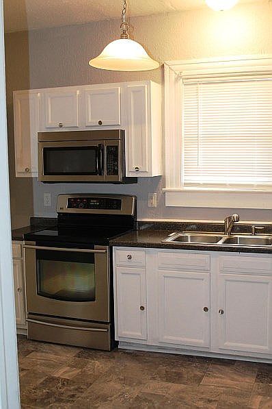 Kitchen with stainless appliances