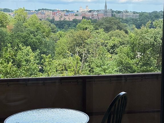Balcony looking over river to Georgetown University