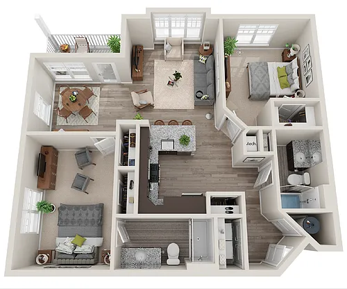 Floor plan Type B - Two Bedroom