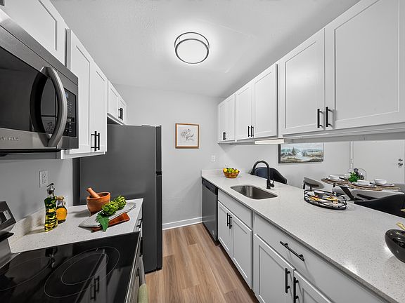 Elevate your living experience at The Woods at Ambler, an Eagle Rock Community. This modern kitchen features sleek appliances and stylish finishes, perfect for culinary adventures. Schedule a visit today to see it for yourself!