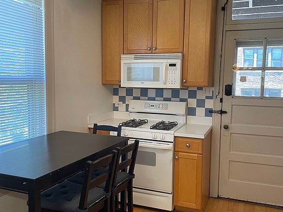 Remodeled kitchen with gas stove