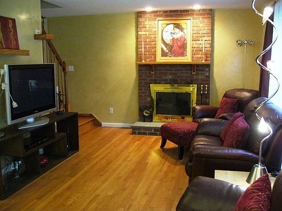 Family room with fireplace