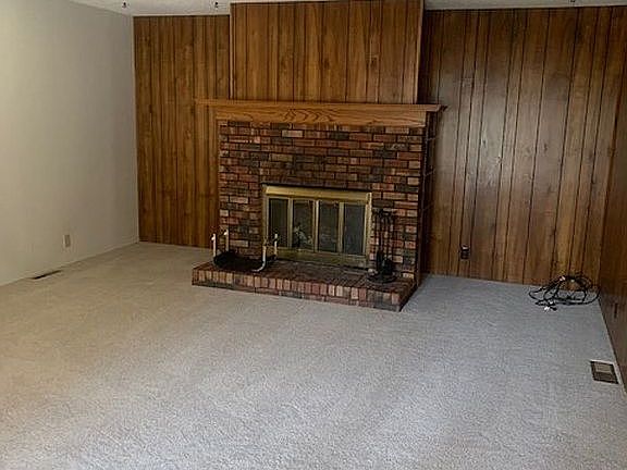 Family room with new carpet
