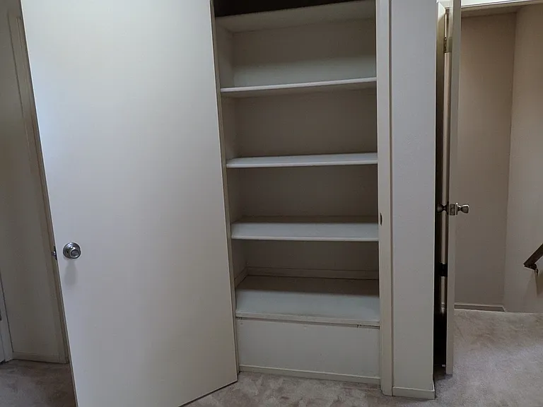 Generous linen closet upstairs hall (43"x 24")