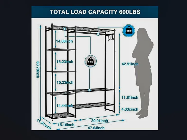 Closet Rack Dimensions