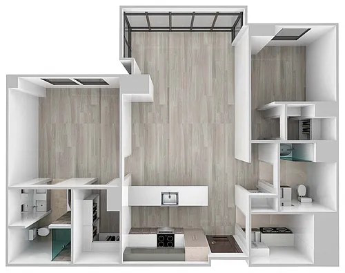 Floor plan Residences 03 (2BR/2BA)