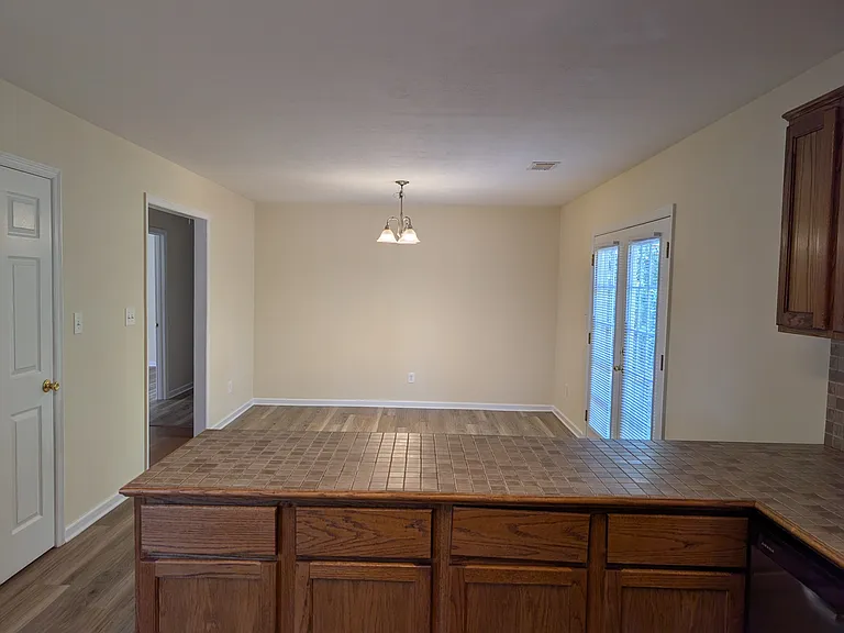 Kitchen view into the dining room