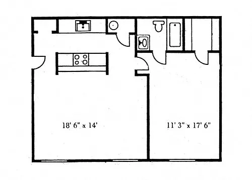Floor plan One Bedroom