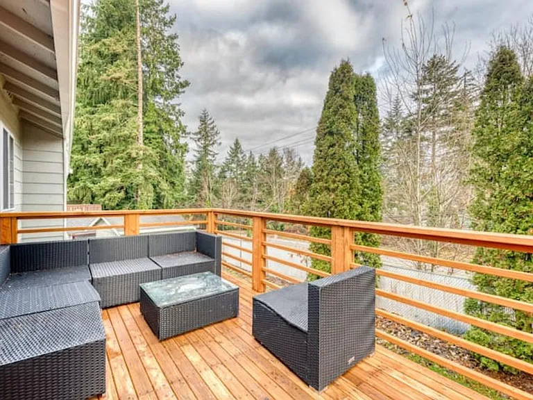 Perfect place to drink coffee or a glass of wine on your private deck