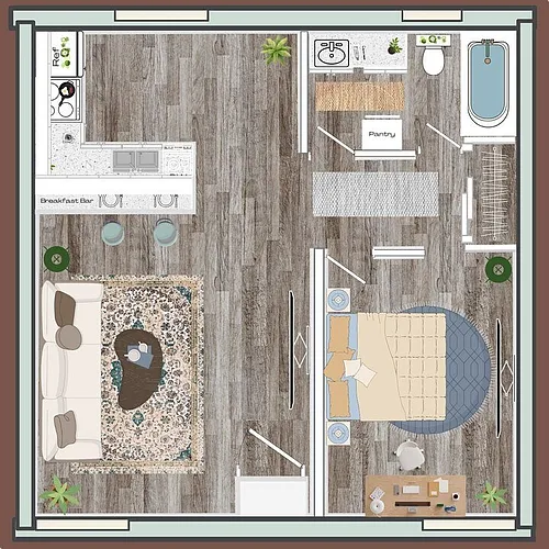 Floor plan 1X1