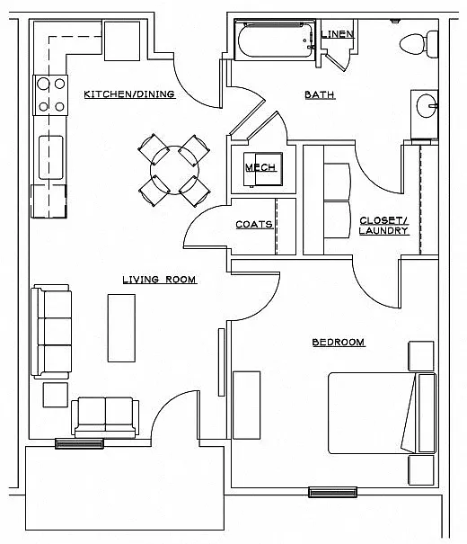 Floor plan One Bedroom