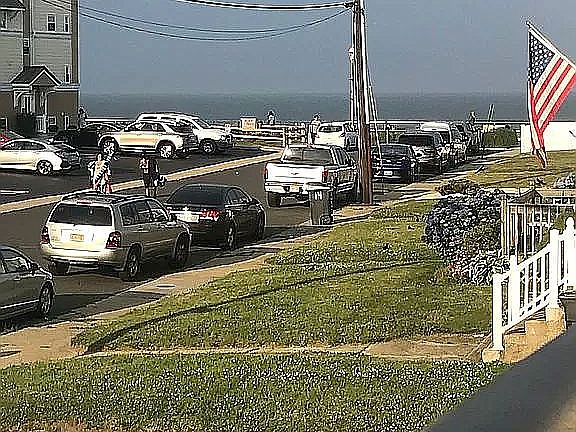 View of ocean while having y