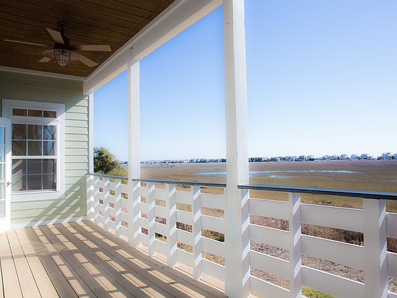 Winter view of marsh at low tide. Main Level deck.