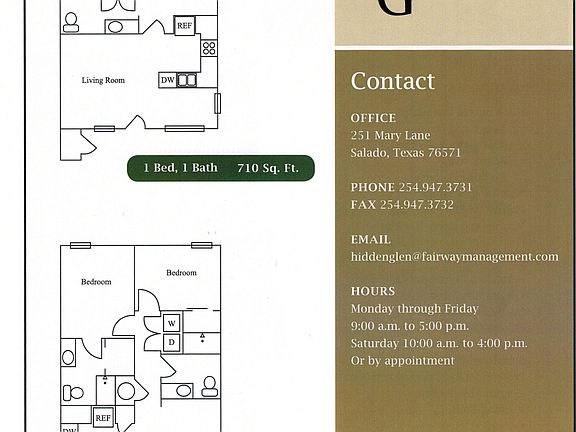 Amenity Sheet - Back
