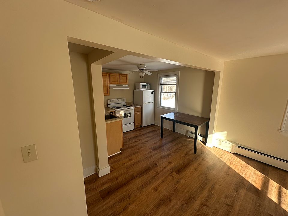Kitchen and living space flow together. Dimensions for kitchen and living space are 20' x 12'.