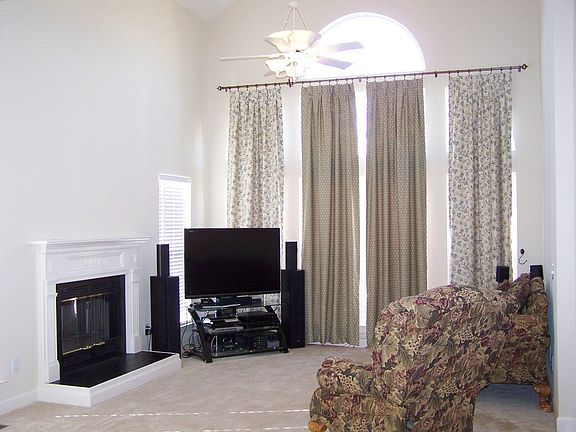 2 story living room w/fireplace!