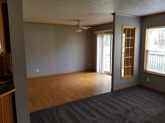 Dining room with sliding glass doors leading to the deck out