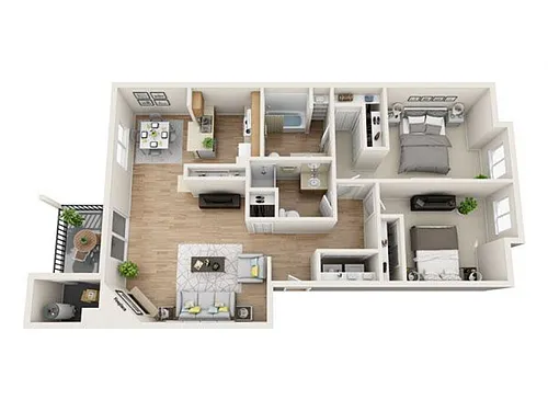 Floor plan 2x2 TMR 1128