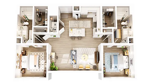 Floor plan B1 -2X2