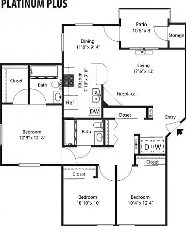 Platinum Plus - 3/2 - 1,293 SF Platinum Plus - 3/2 - 1,293 SF