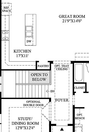Stairs to Optional Finished Lower Level