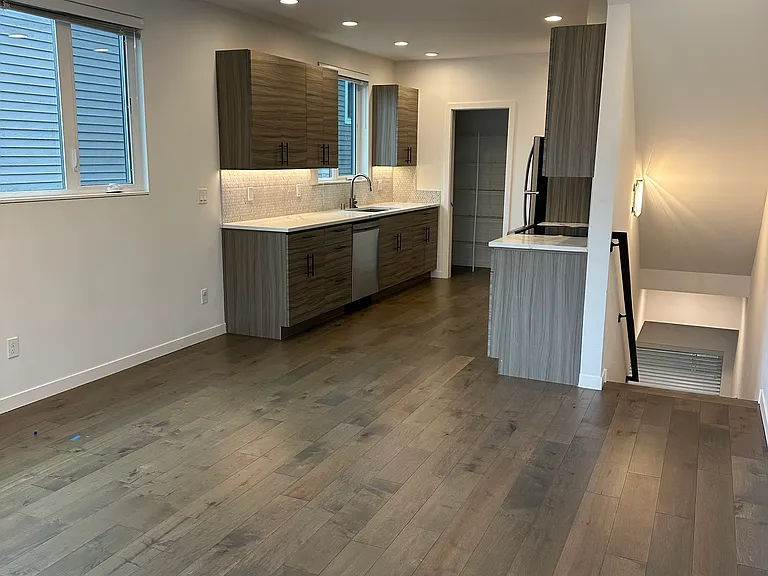 Living room looking toward kitchen.