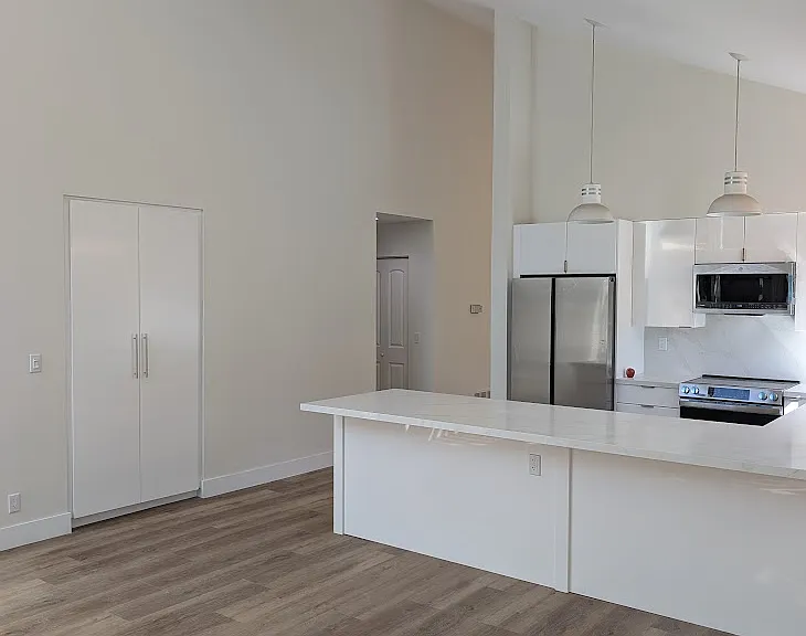 spacious open kitchen