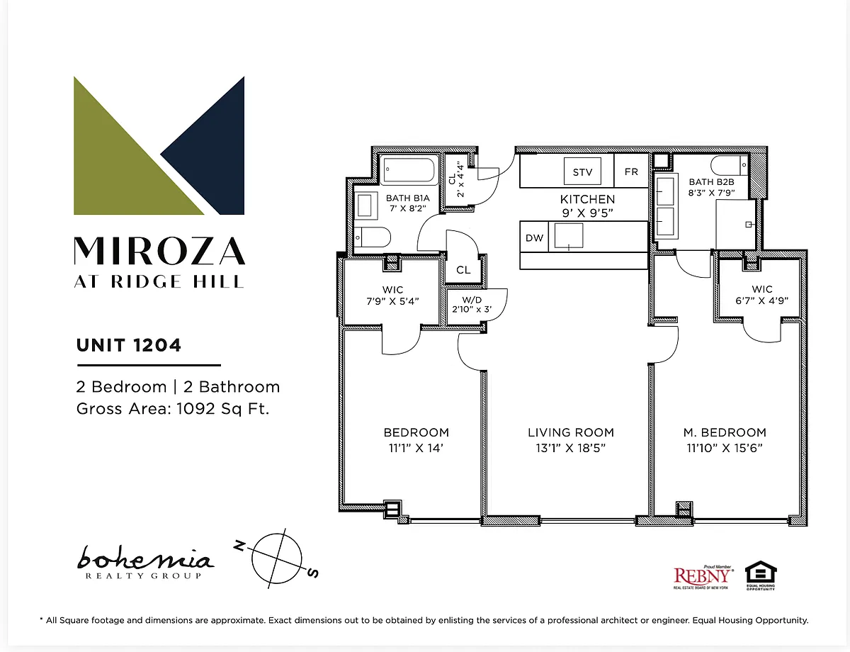 Floor plan T2- 2 Bed - 4 Line