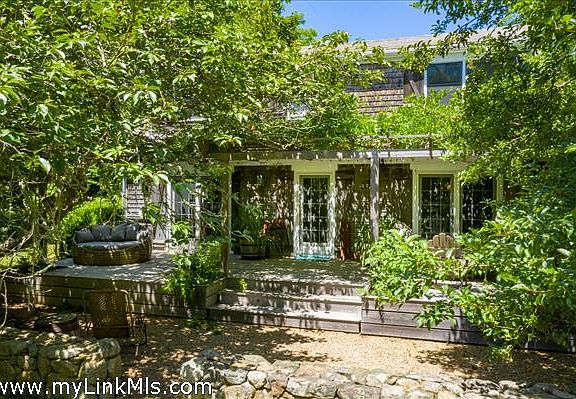 The pretty exterior pergola and deck  added in 2015