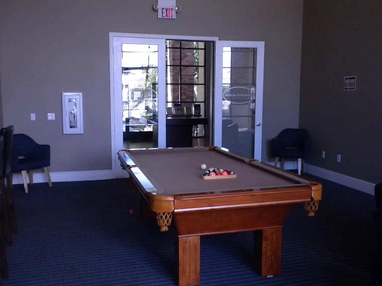 Pool table in community clubhouse