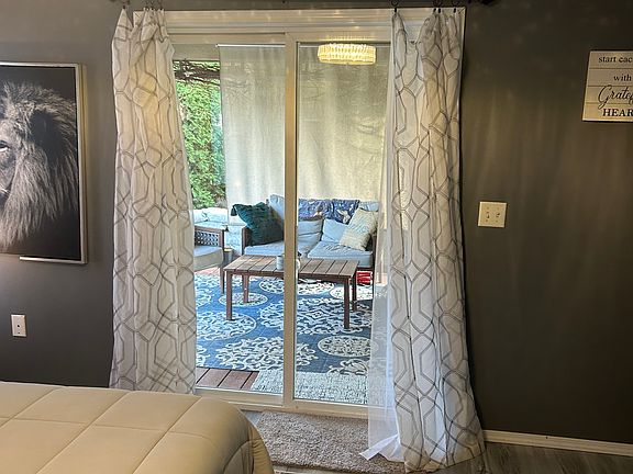 Master view to back porch