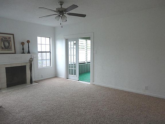  French door access to sun porch from the living room.