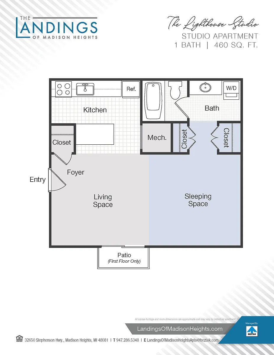 Floor plan The Lighthouse Studio