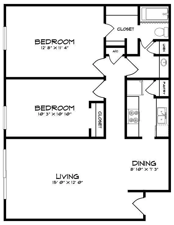Floor plan 2 Bedroom