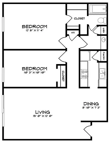 Floor plan 2 Bedroom
