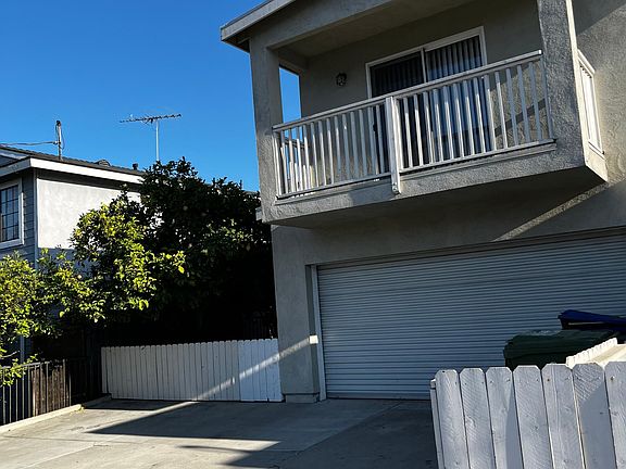 Garage and backyard