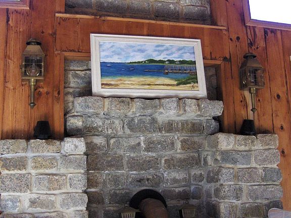 floor / ceiling fireplace