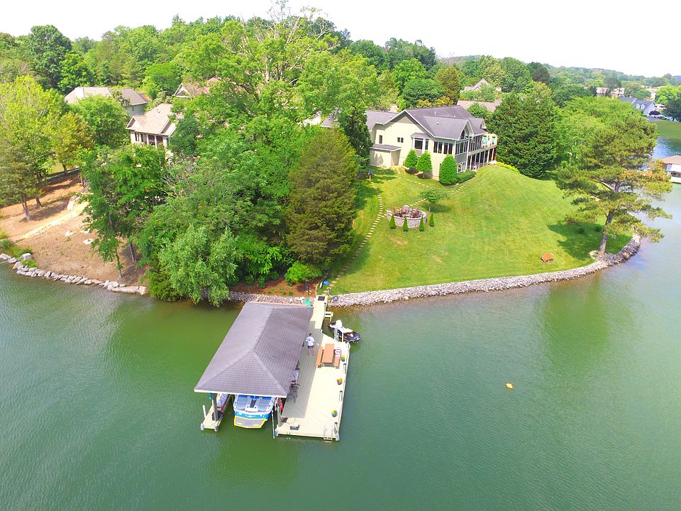 Ariel view of house and dock
